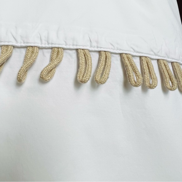 Ballard Looped Hem 1 X King Pillowcase white beige - Picture 2 of 7